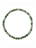 Greenspot Jasper Stone Stretch Bracelet B2051-4MM