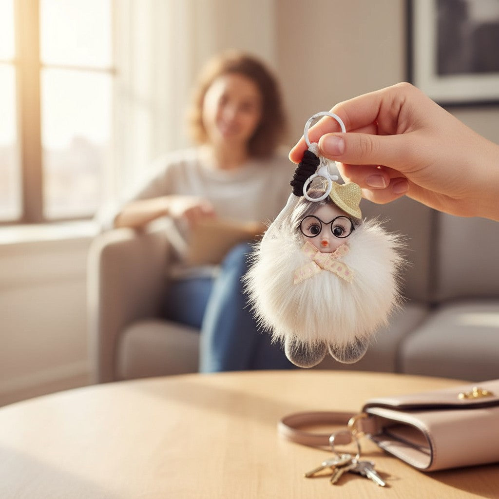 Doll With Glasses Keychain K1371 - view 7