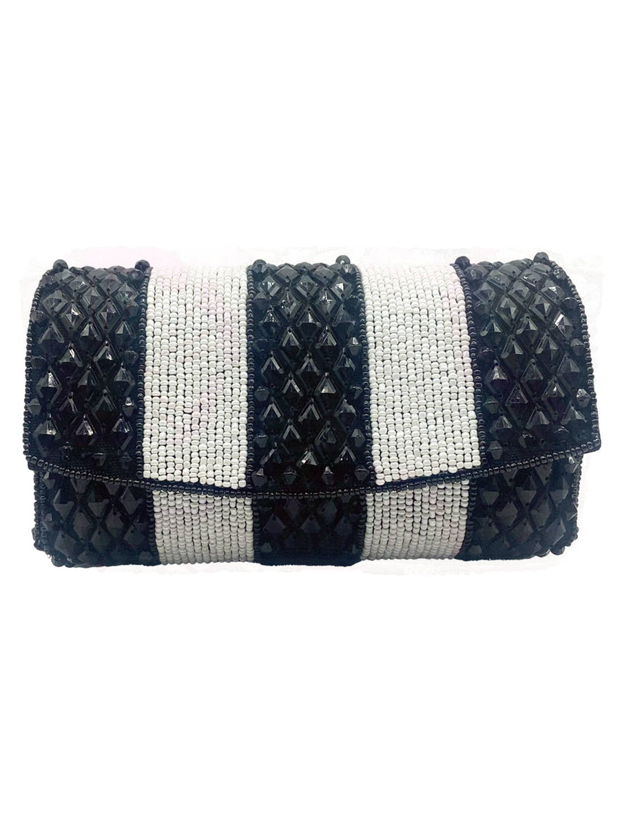 Semi Hard Beaded Clutch LAC-SS-673