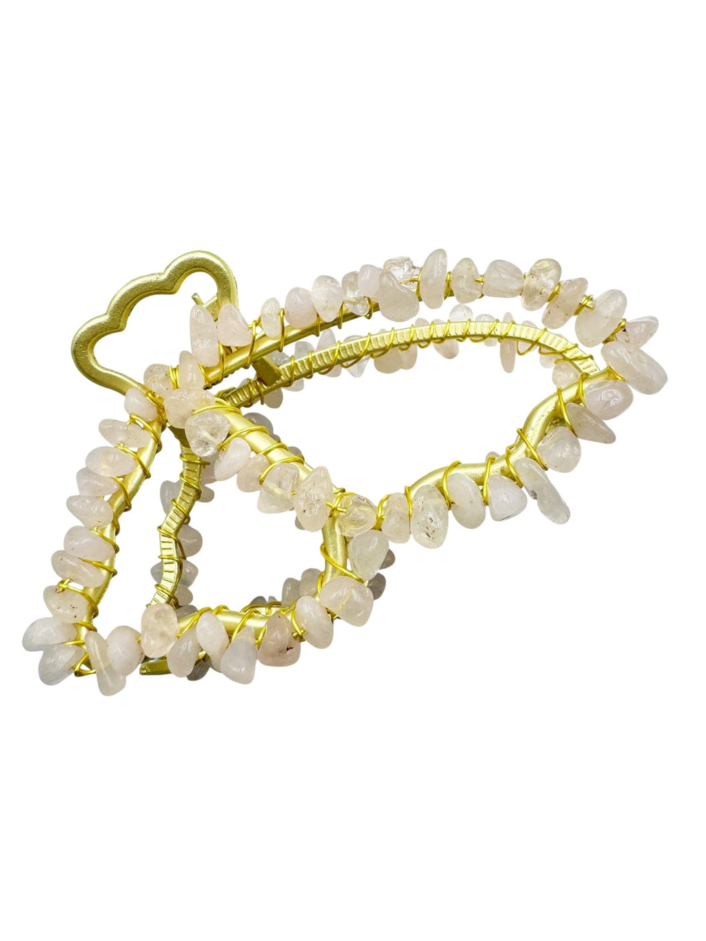Irregular Natural Stone Butterfly Hair Clip L4673 - view 11