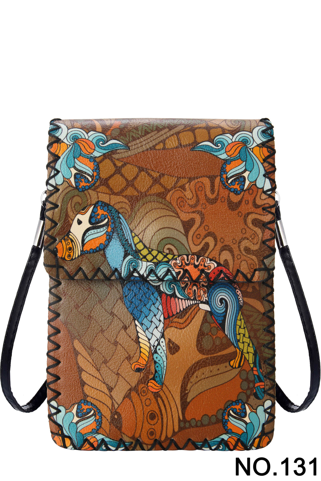 Pointer Dog Print Crossbody Bag HB0580 - No. 131 BR - view 2