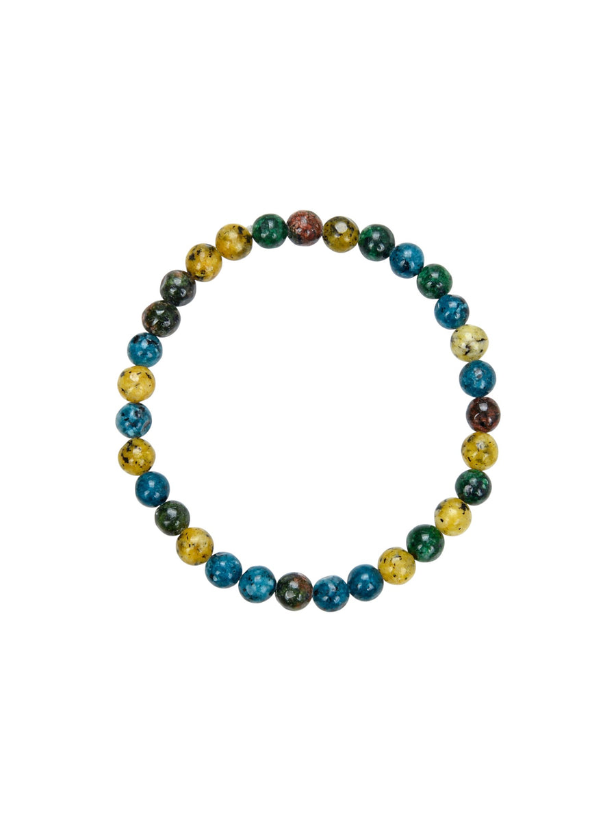 Color-Treated Kambaba Jasper Stone Stretch Bracelet B2028-6MM