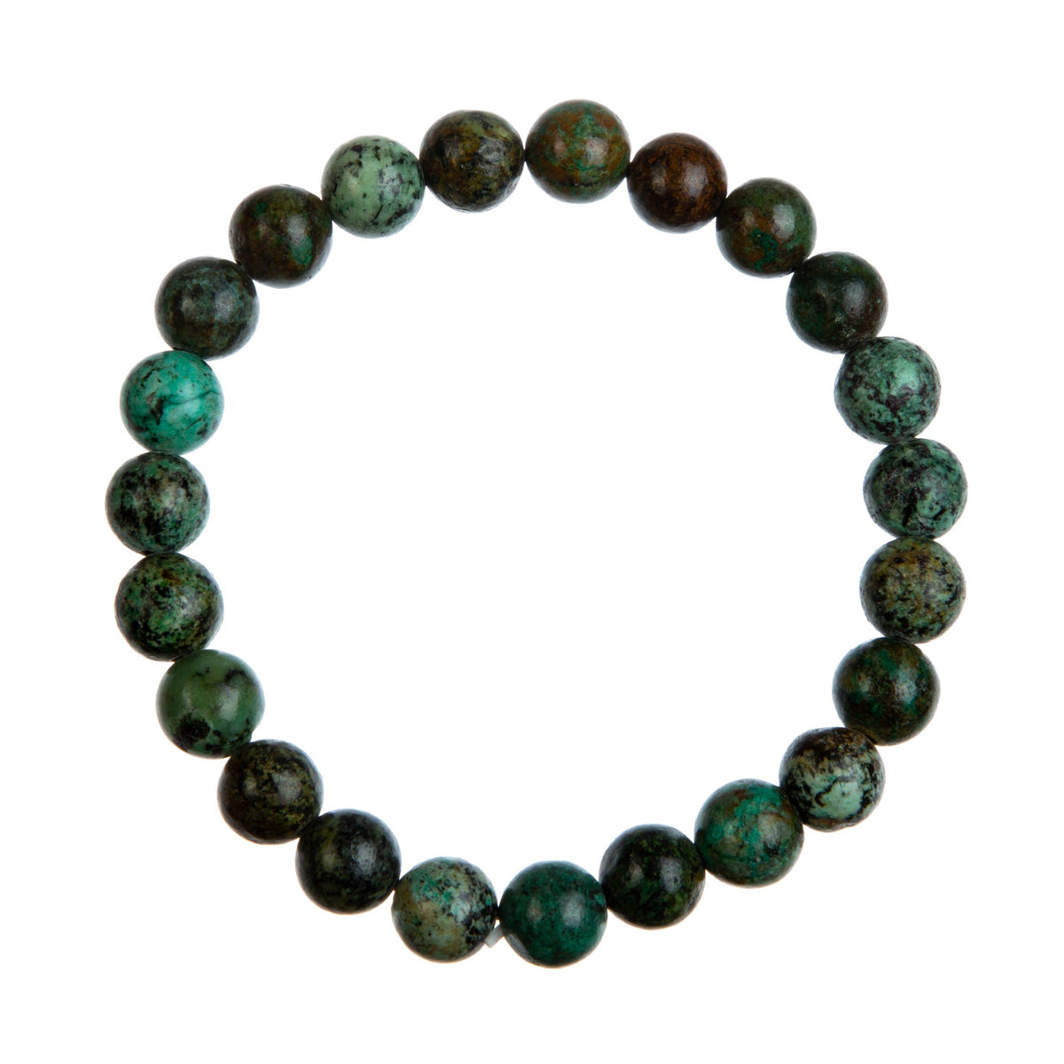 African Turquoise Stone Stretch Bracelet B2076-8MM