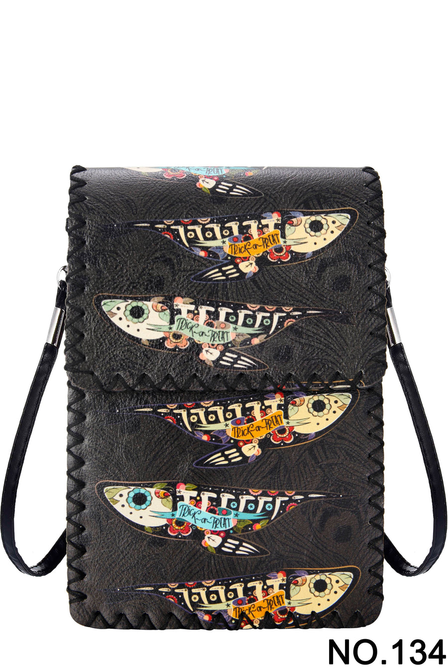 Salmon Fish Print Crossbody Bag HB0580 - No. 134