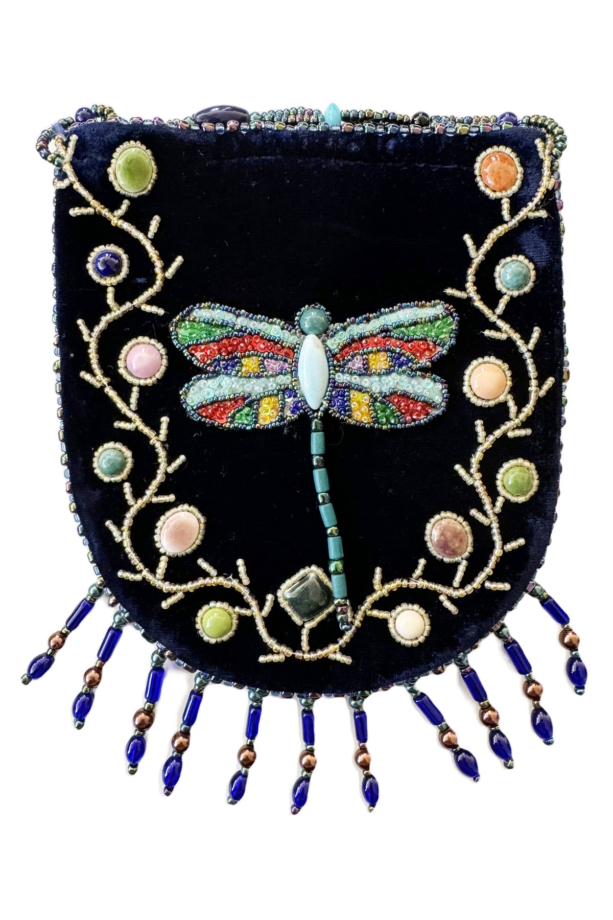 Dragonfly Pattern Velvet Crossbody MUG-Dragonfly - view 9