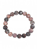 Red Leopard Skin Matte Stone Stretch Bracelet B2001-4MM - view 3