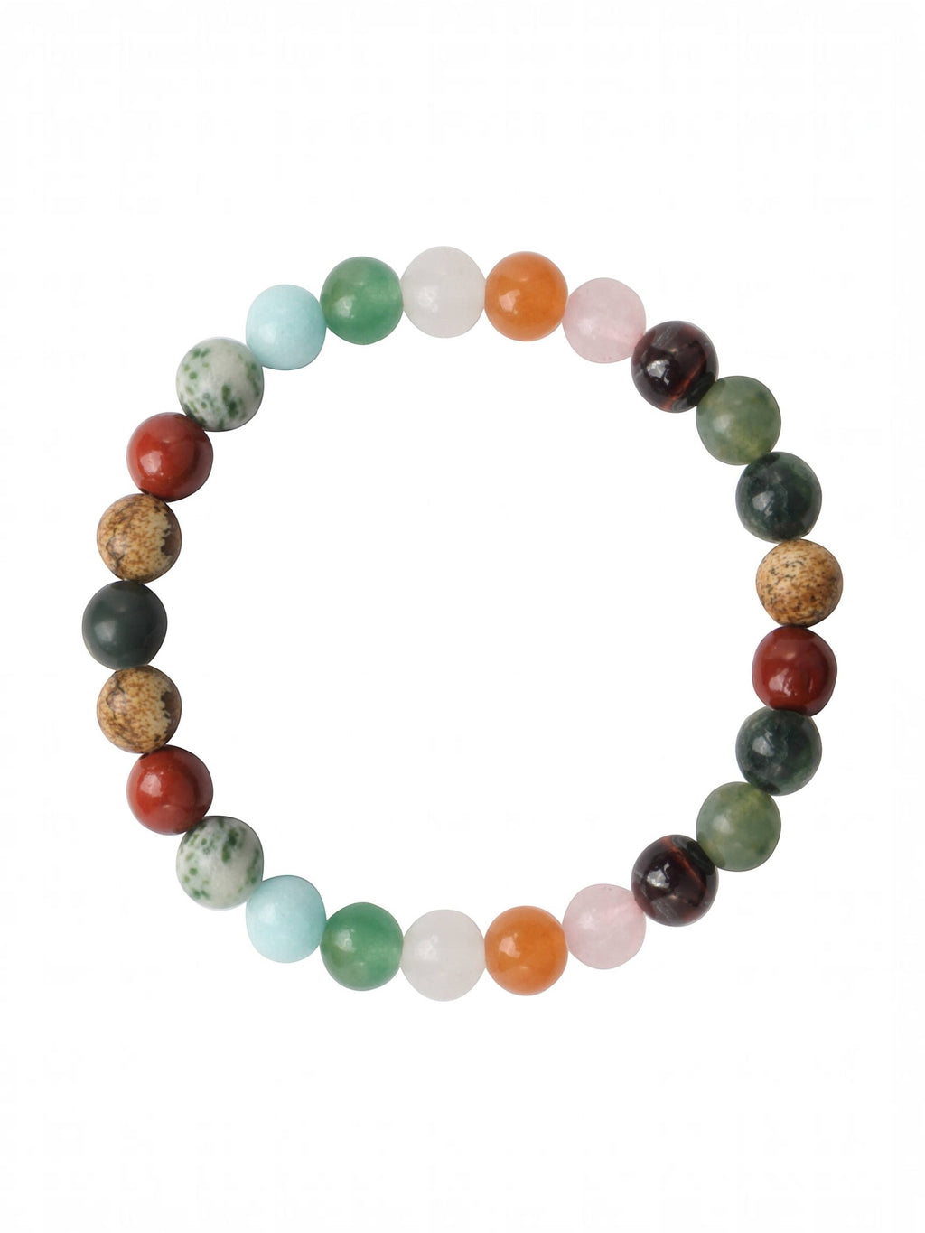 Mixed Stone Stretch Bracelet B2075-8MM - view 6