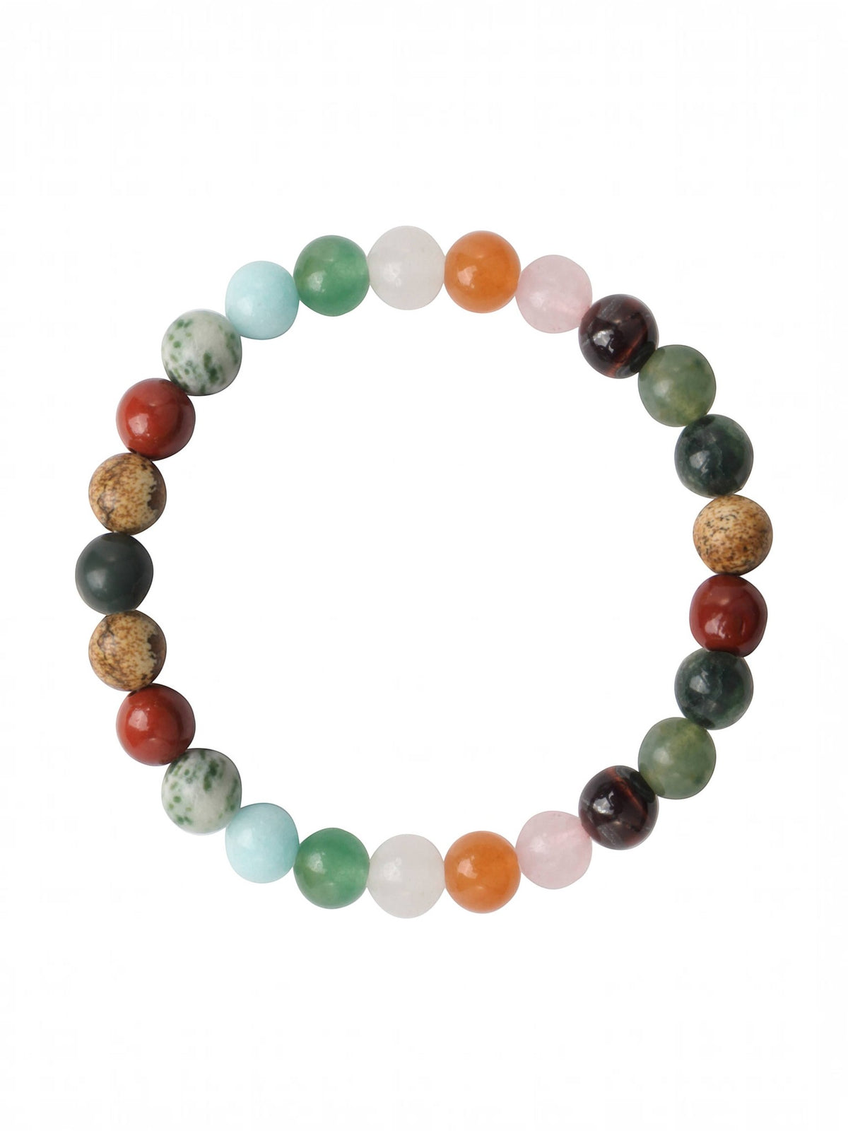Mixed Stone Stretch Bracelet B2075-8MM - view 6