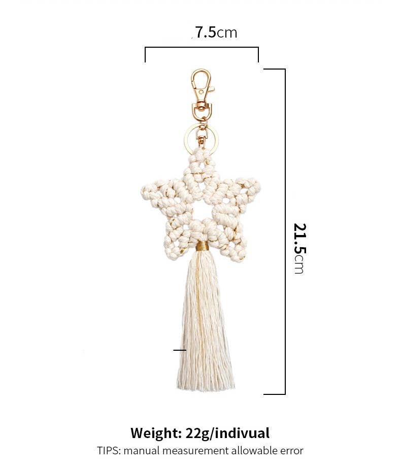 Star Braided Tassel Keychain K1275 - view 2