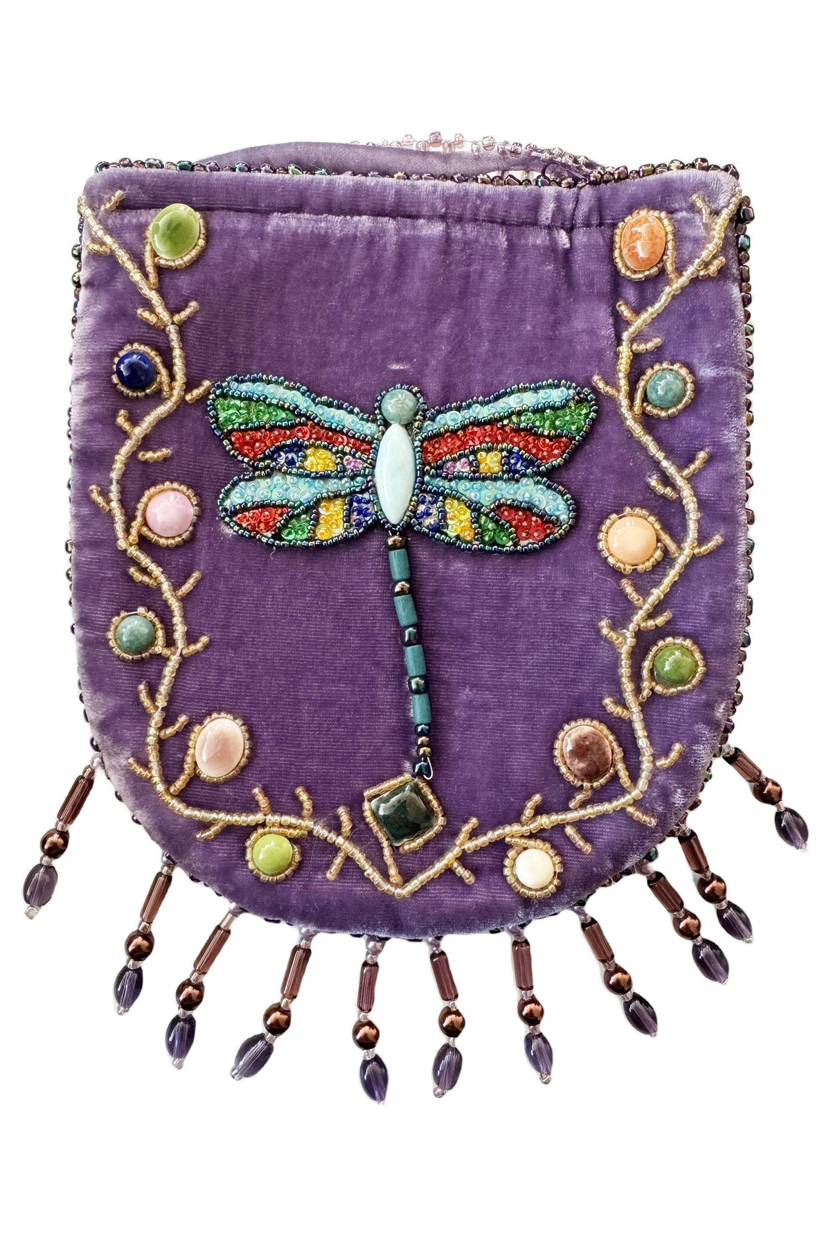 Dragonfly Pattern Velvet Crossbody MUG-Dragonfly - view 8