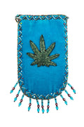 Marijuana Leaf Pattern Velvet Crossbody Bag VXL0609 - view 2