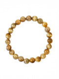 Colored Gold Tiger Eye Stone Stretch Bracelet B2973-8MM