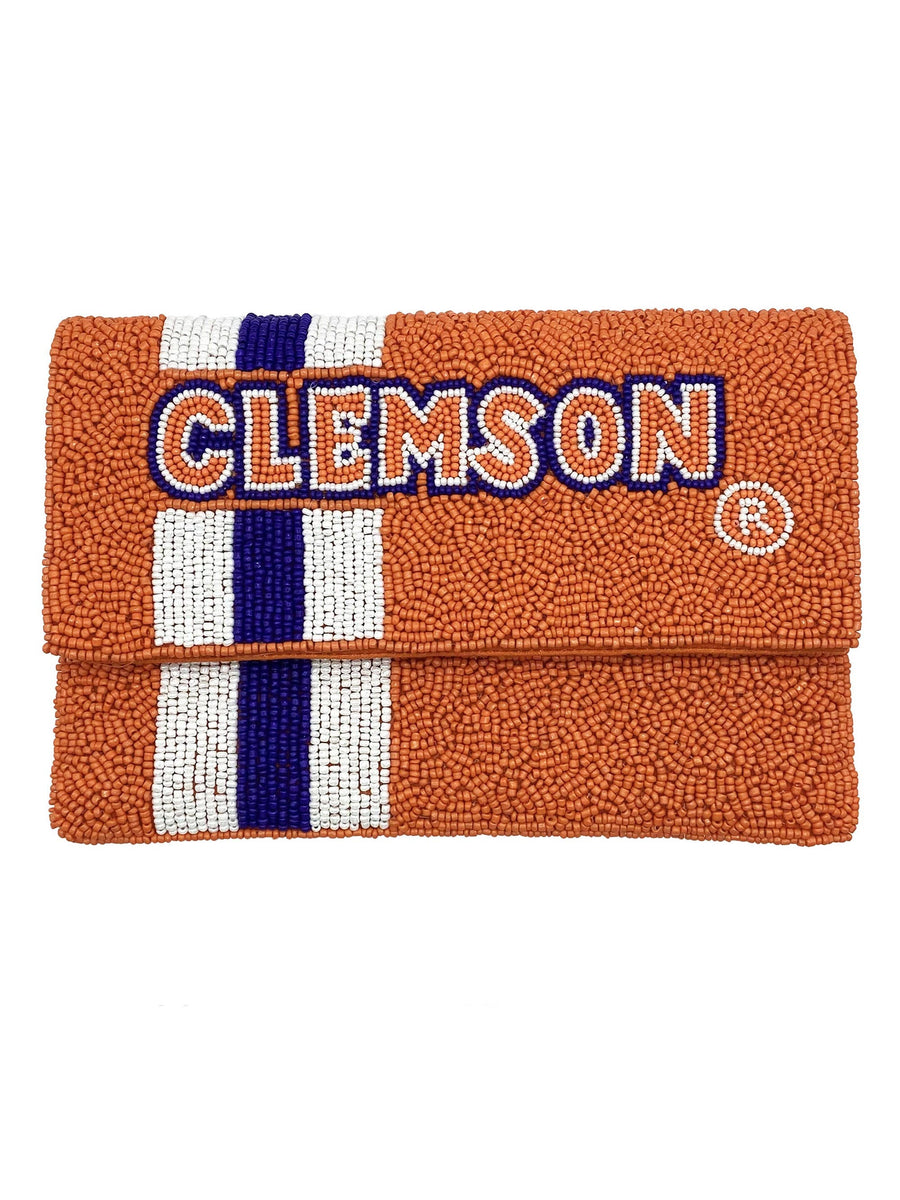Clemson Beaded Clutch LCU-001