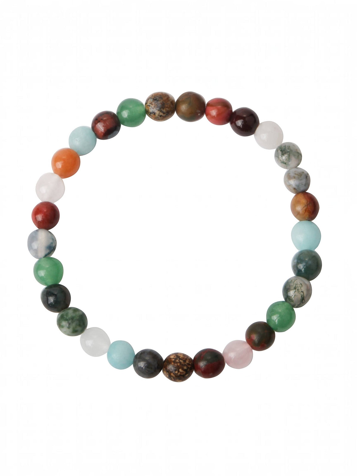 Mixed Stone Stretch Bracelet B2075-8MM - view 3