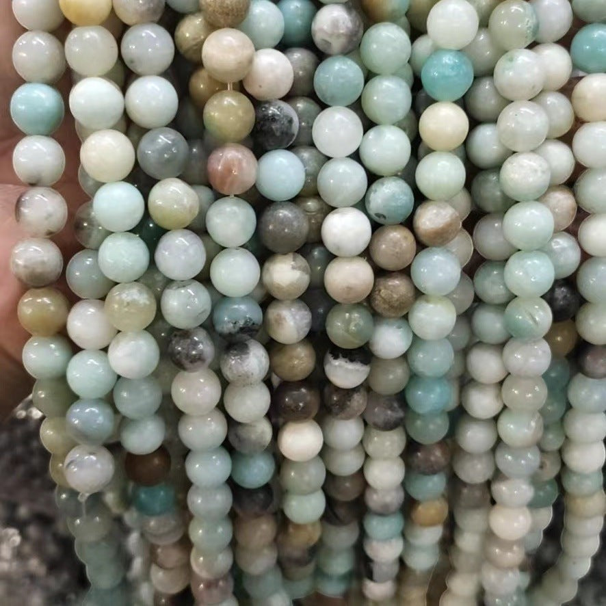 Amazonite Stone Stretch Bracelet B1587-Gloss-12MM - view 7