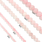 Colored Pink Jade Stone Stretch Bracelet B1593-12MM - view 6