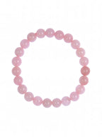 Colored Pink Jade Stone Stretch Bracelet B1593-12MM