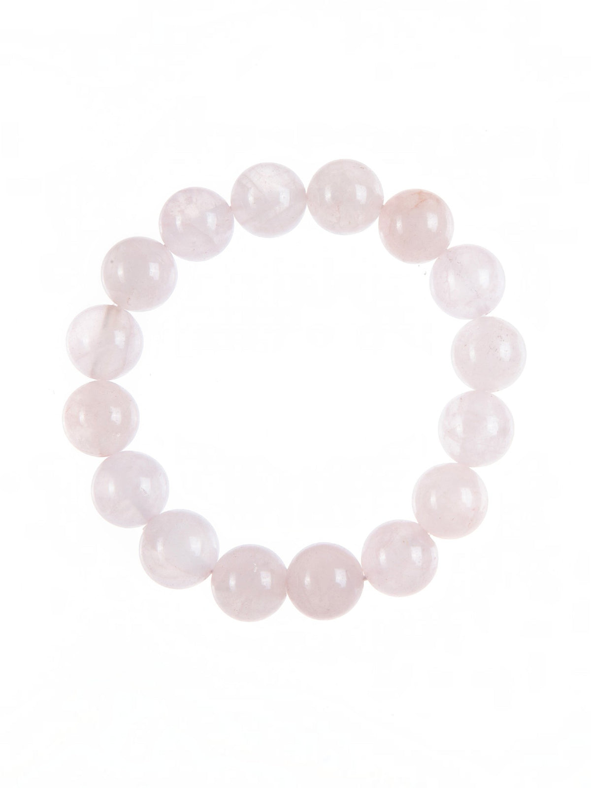 Colored Pink Jade Stone Stretch Bracelet B1593-12MM - view 7