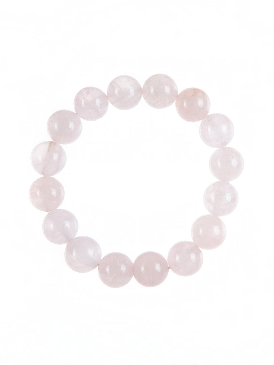Colored Pink Jade Stone Stretch Bracelet B1593-12MM