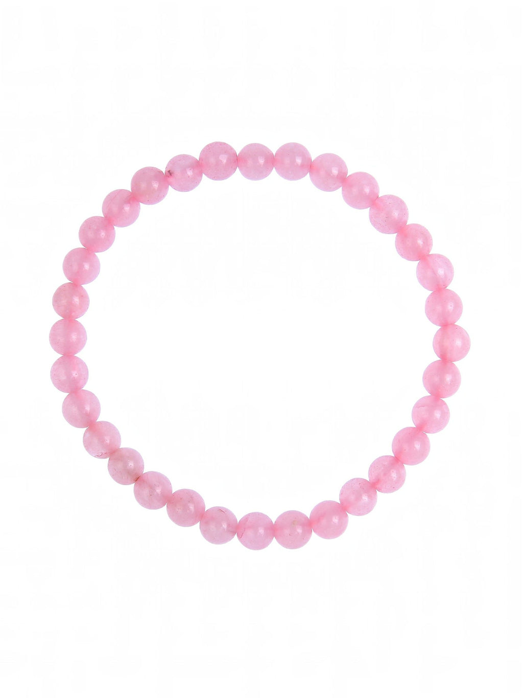 Colored Pink Jade Stone Stretch Bracelet B1593-12MM - view 3