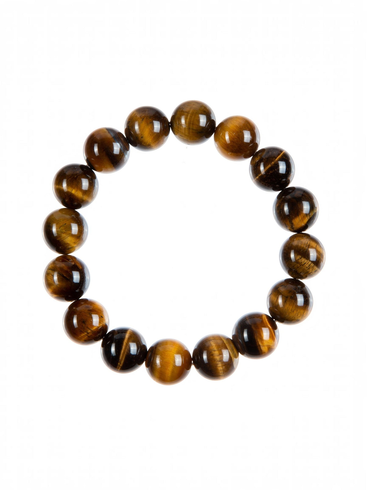Tiger Eye Stone Stretch Bracelet B1727-12MM - view 7
