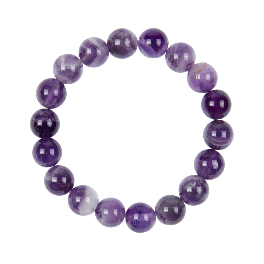 Amethyst Stone Stretch Bracelet B1728-10MM