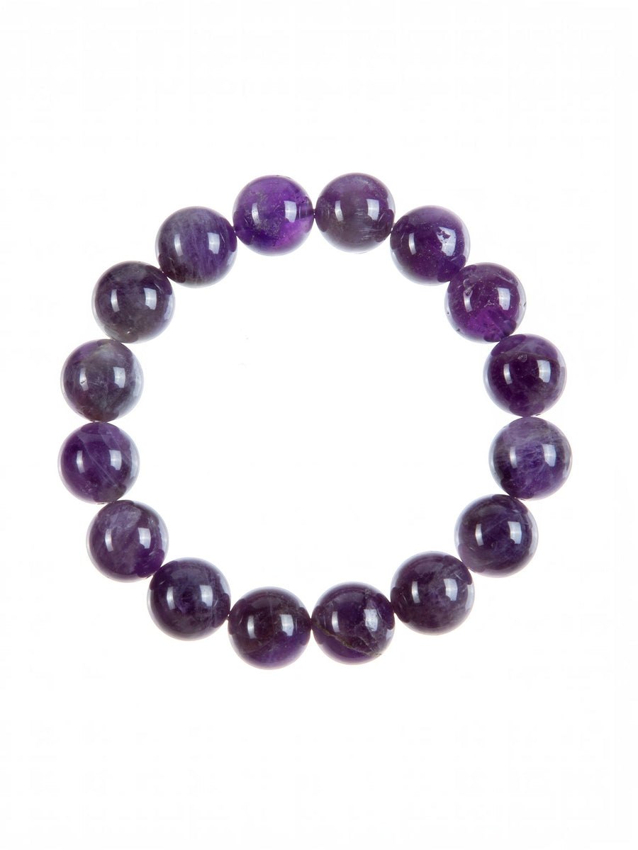 Amethyst Stone Stretch Bracelet B1728-12MM