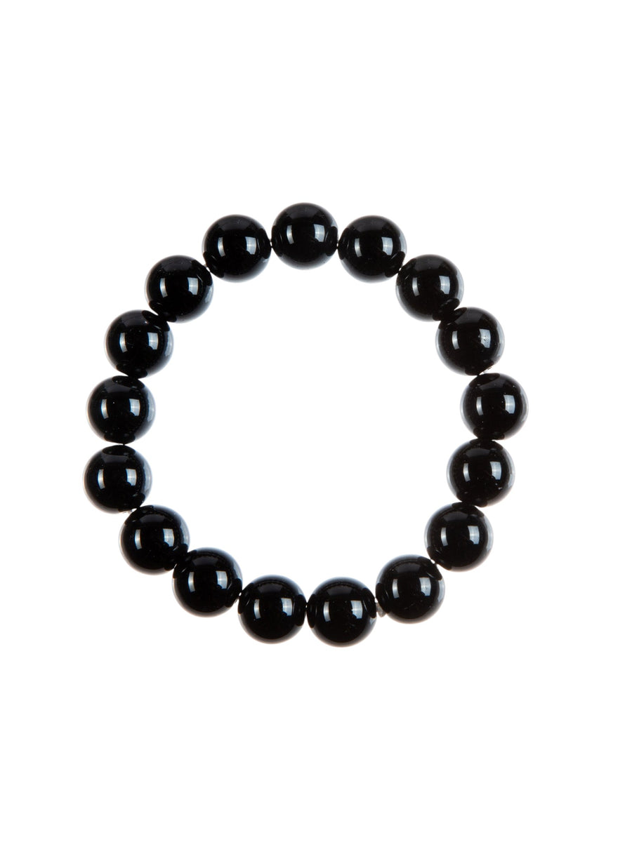 Black Onyx Stone Stretch Bracelet B1875-12MM