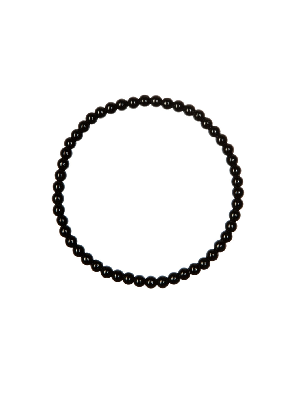 Black Onyx Stone Stretch Bracelet B1875-12MM - view 4