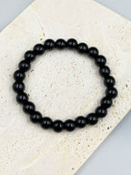 Black Onyx Stone Stretch Bracelet B1875-12MM - view 7