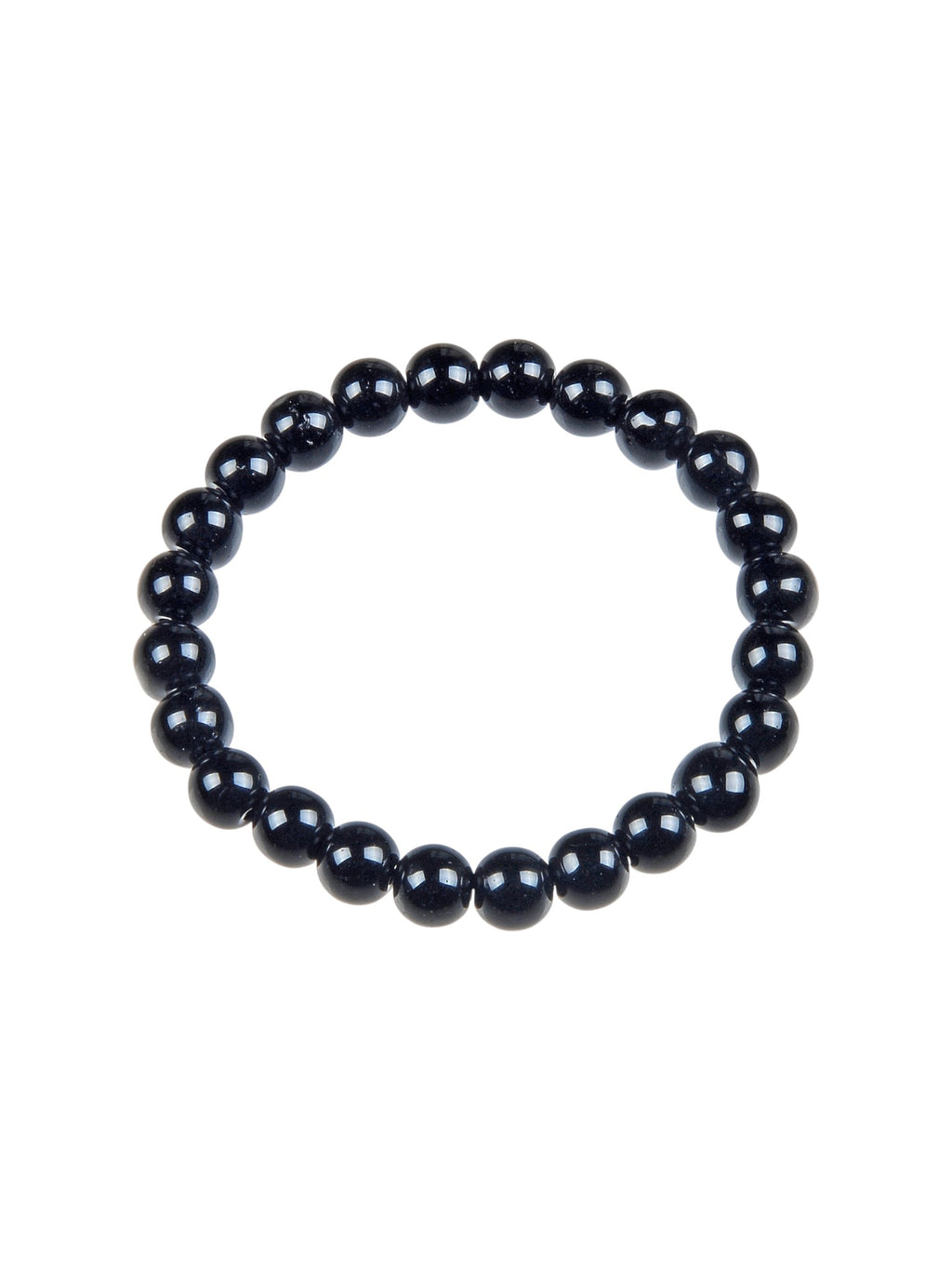 Black Onyx Stone Stretch Bracelet B1875-12MM - view 2