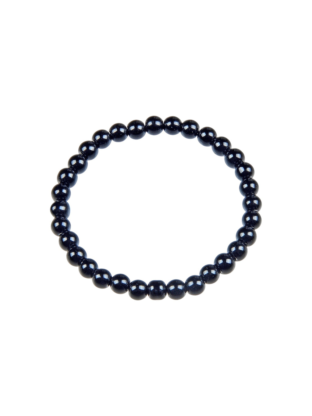 Black Onyx Stone Stretch Bracelet B1875-12MM - view 5