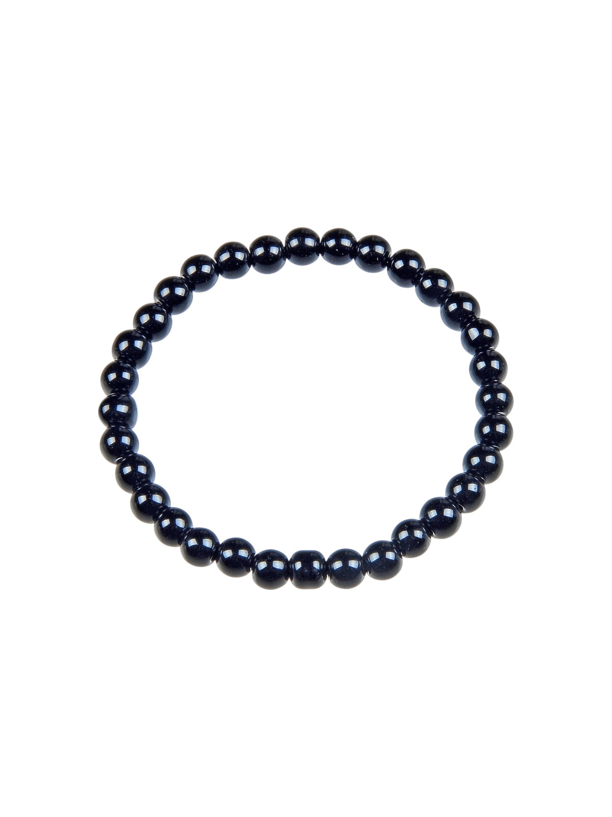 Black Onyx Stone Stretch Bracelet B1875-12MM - view 5