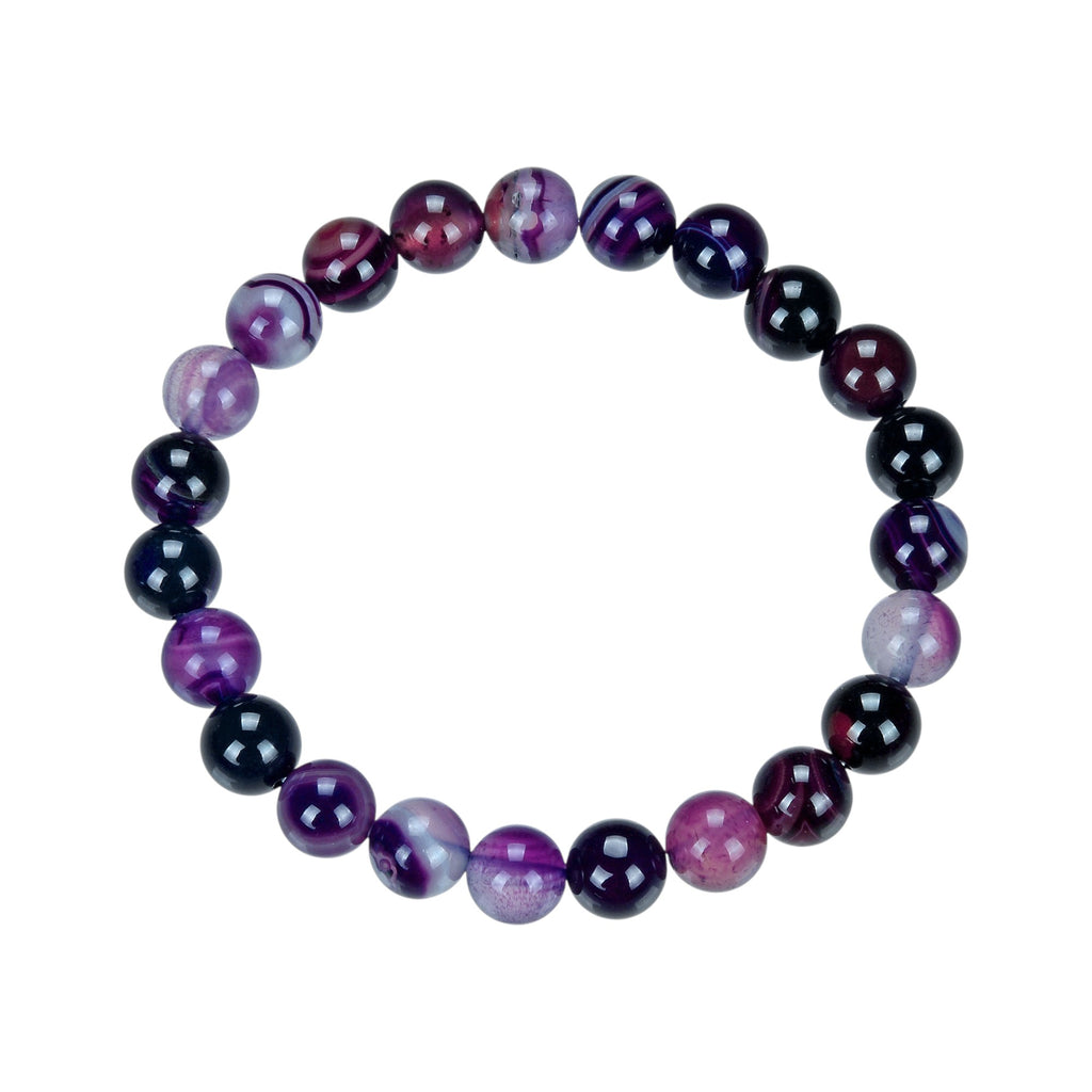 Purple Agate Bracelet B1978-8MM