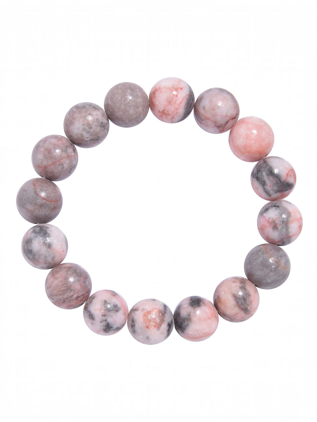 Colored Rhodonite Stone Stretch Bracelet B1979-12MM
