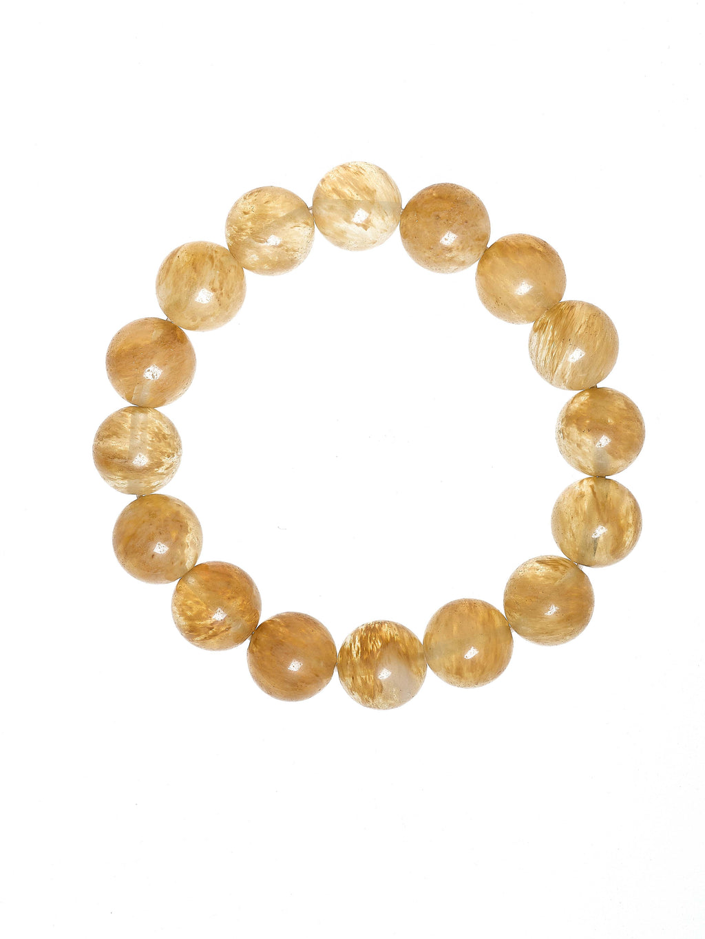 Citrine Quartz Stone Stretch Bracelet B1981-12MM