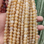 Golden Jade Stone Stretch Bracelet B1993-12MM - view 10