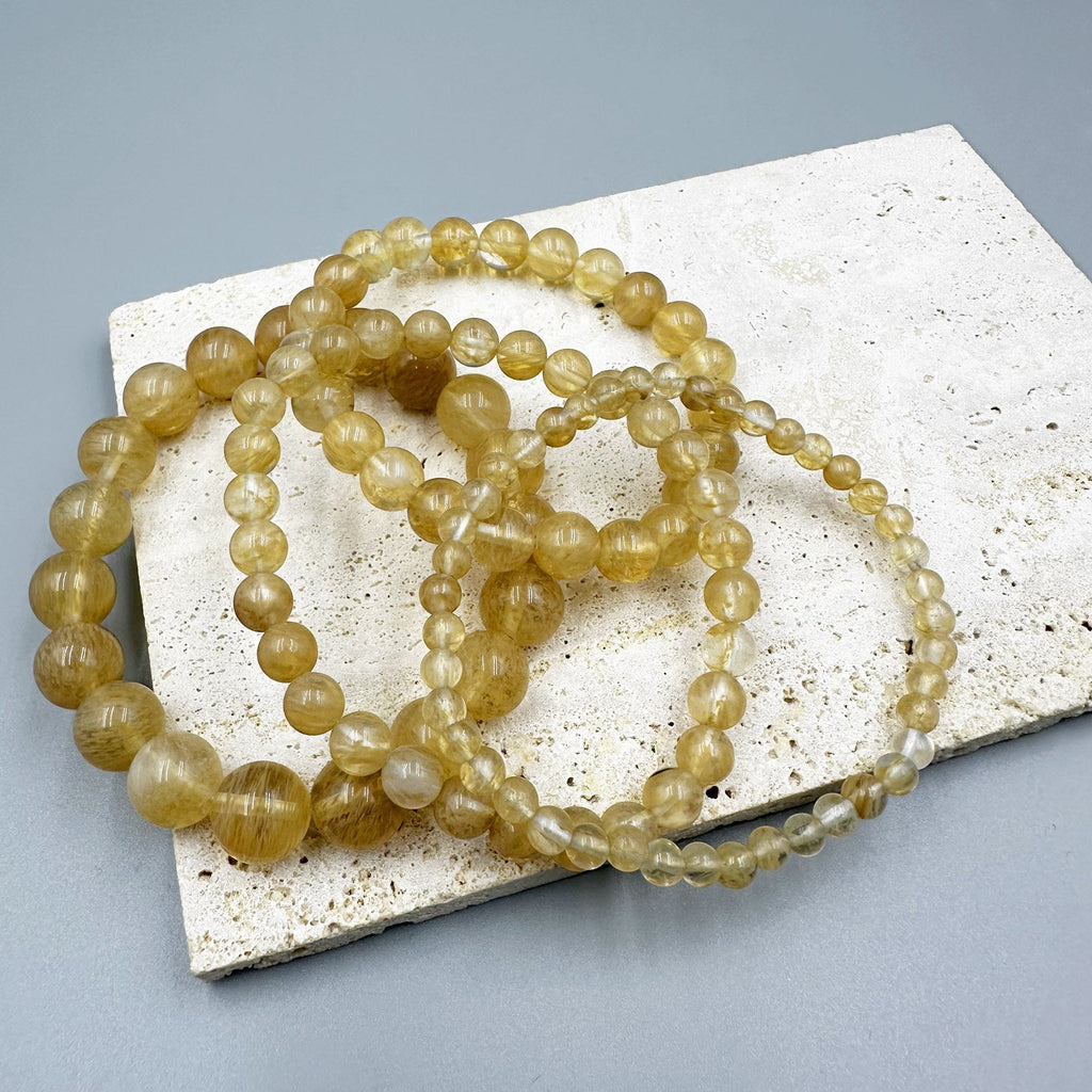 Citrine Quartz Stone Stretch Bracelet B1981-12MM - view 8