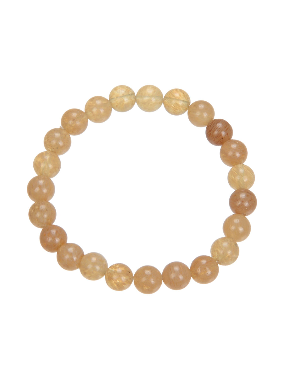 Citrine Quartz Stone Stretch Bracelet B1981-12MM - view 2