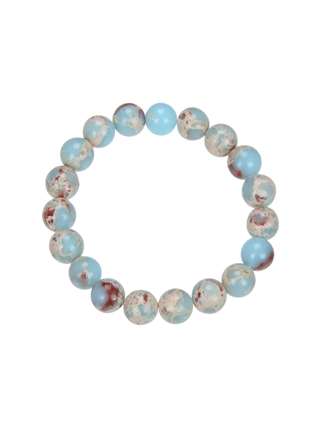 Composed ShouShan Stone Stretch Bracelet B1985-12MM - view 4