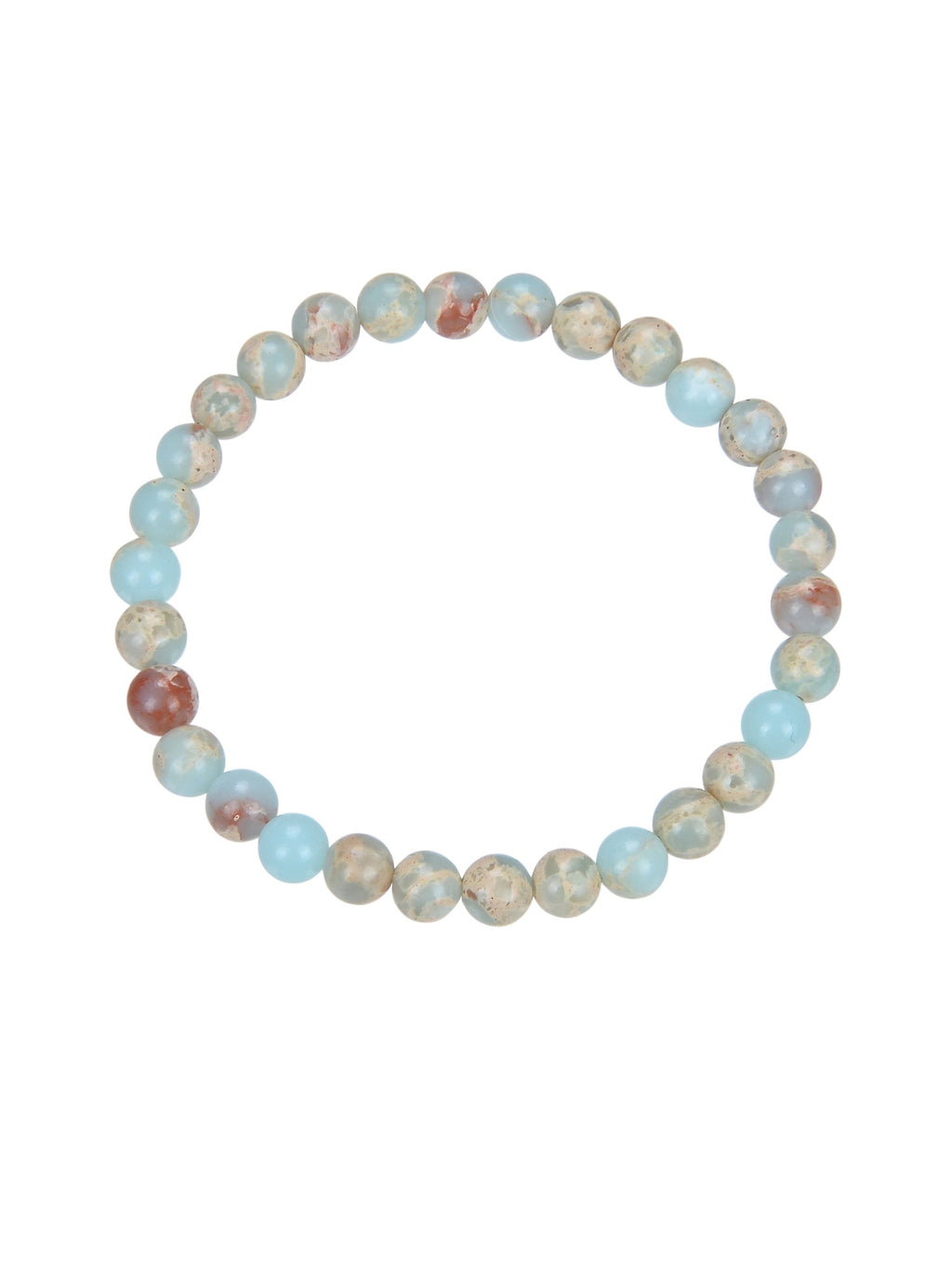 Composed ShouShan Stone Stretch Bracelet B1985-12MM - view 5