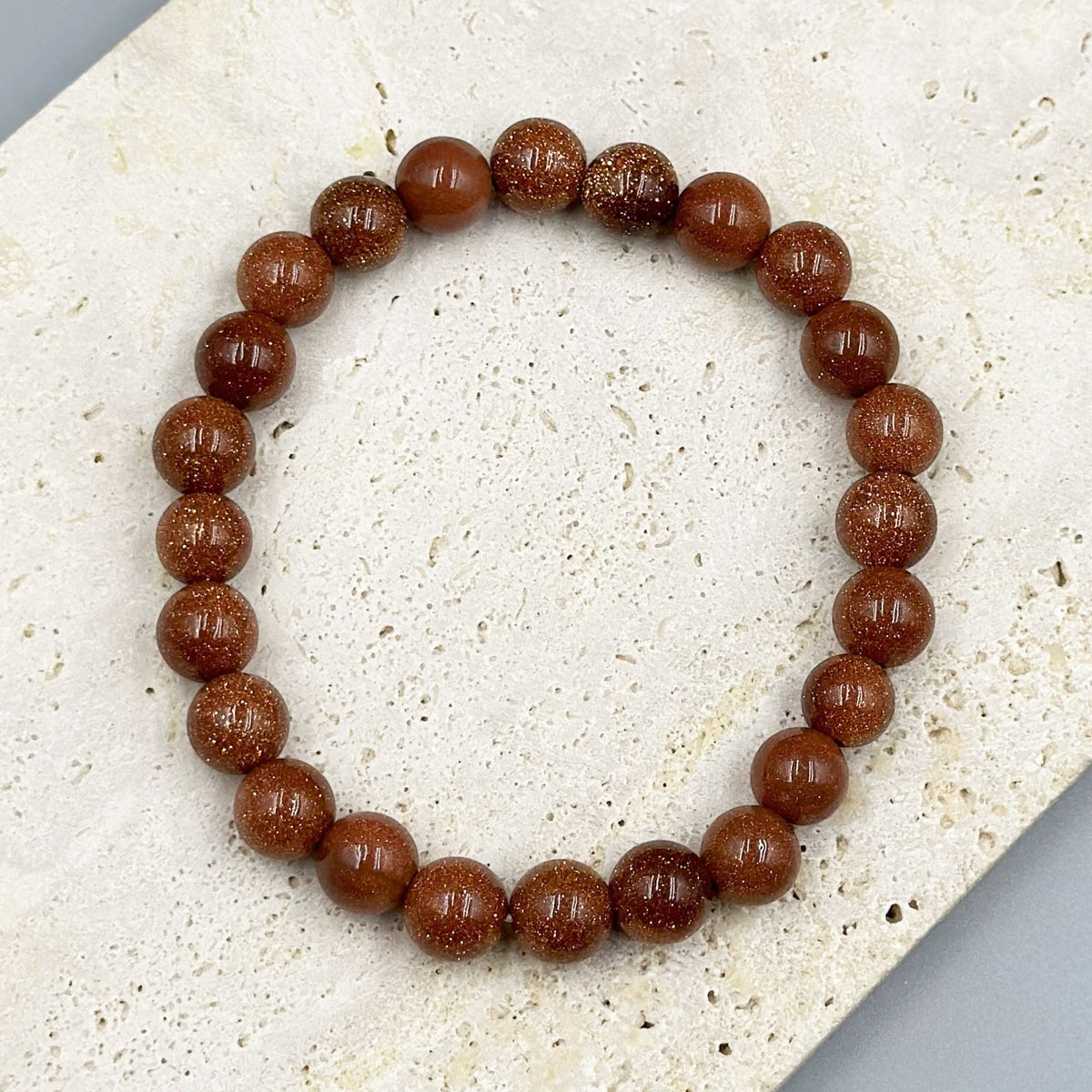 Red Gold Sandstone Bracelet B1988-10MM - view 4