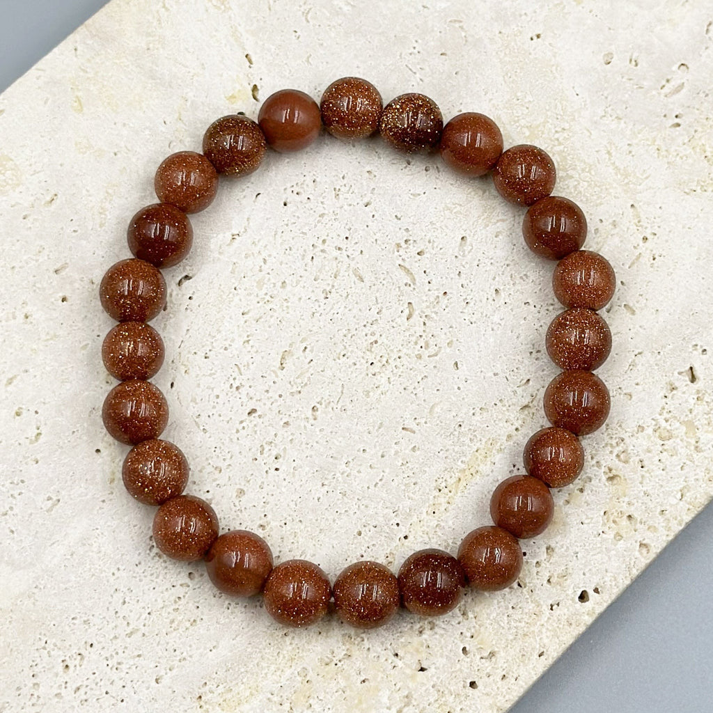 Red Gold Sandstone Bracelet B1988-4MM - view 4