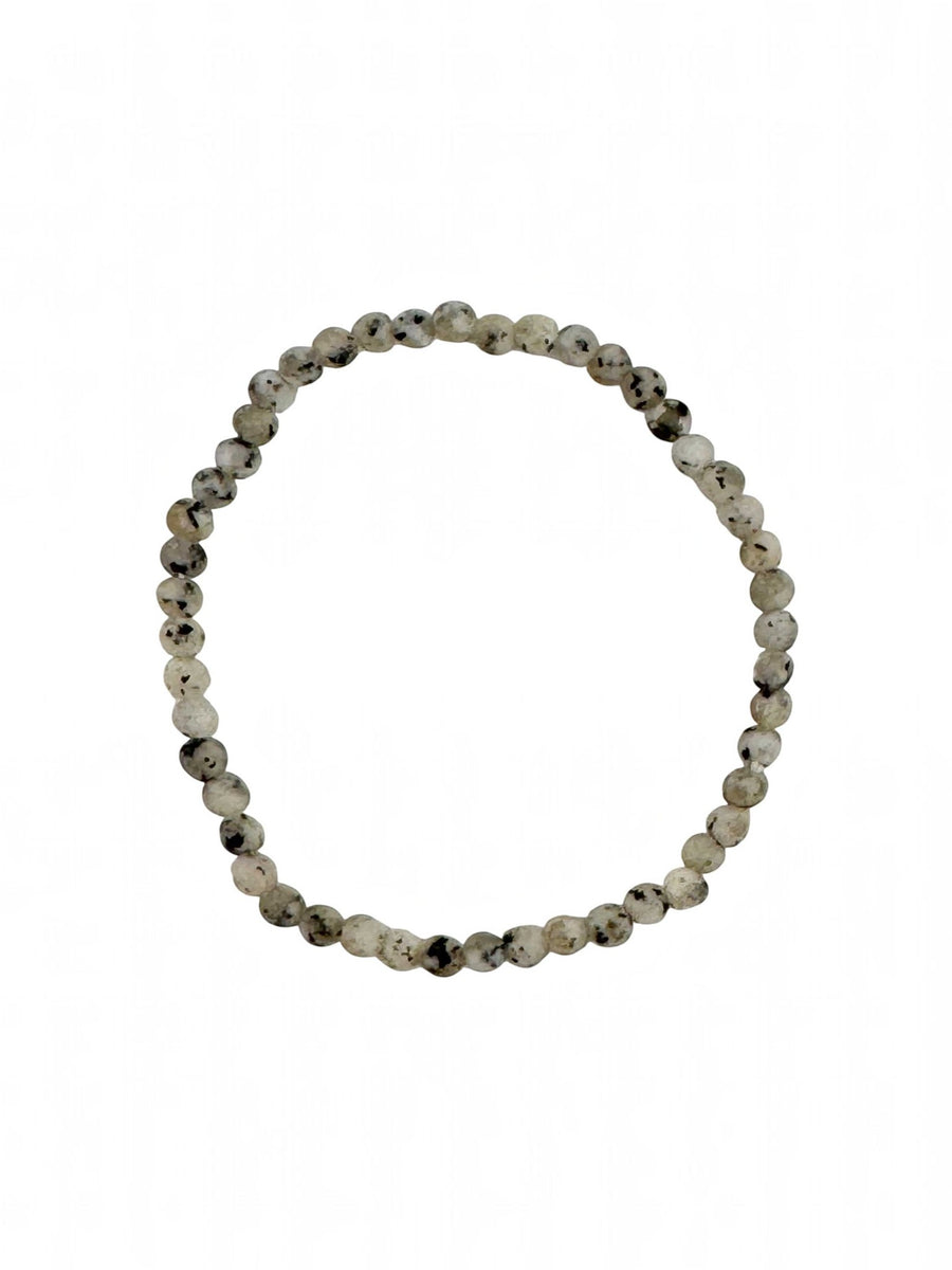 Black Sesame Jasper Stretch Bracelet B1989-4MM