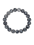 Black Sesame Jasper Stretch Bracelet B1989-10MM