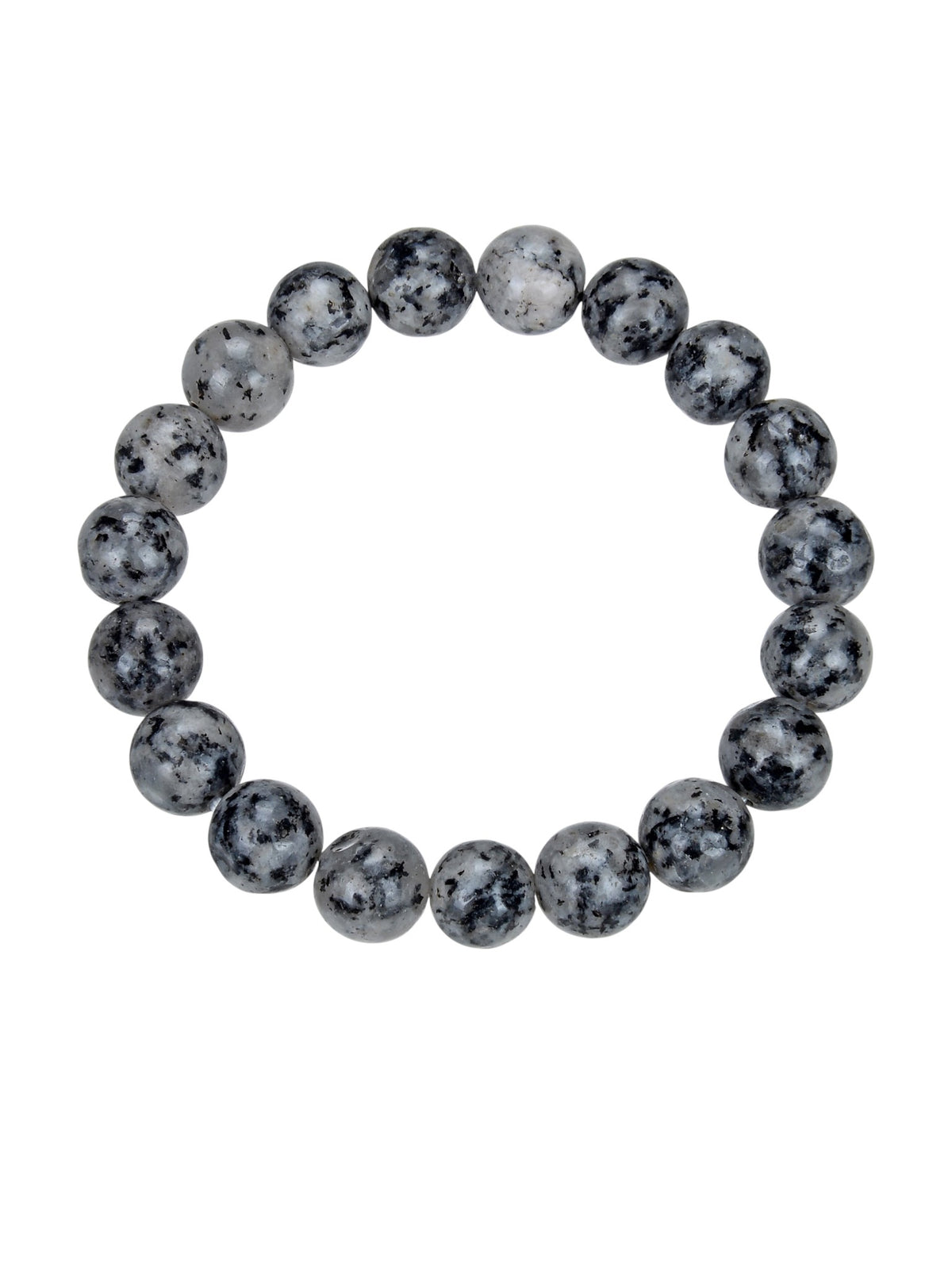 Black Sesame Jasper Stretch Bracelet B1989-10MM