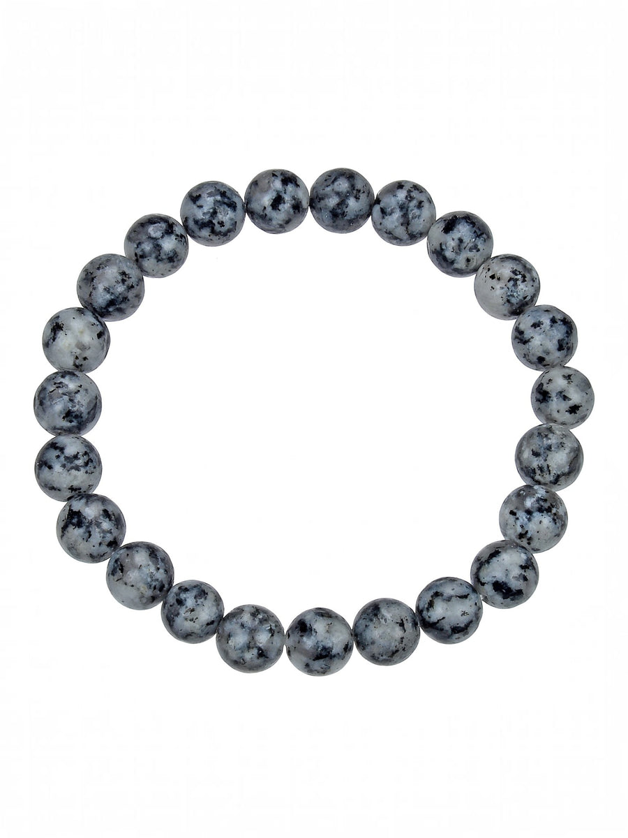 Black Sesame Jasper Stretch Bracelet B1989-8MM