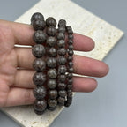 Red Snowflake Stone Stretch Bracelet B1992-6MM - view 4
