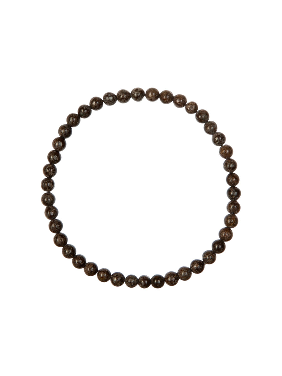 Red Snowflake Stone Stretch Bracelet B1992-4MM