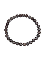 Red Snowflake Stone Stretch Bracelet B1992-6MM - view 6